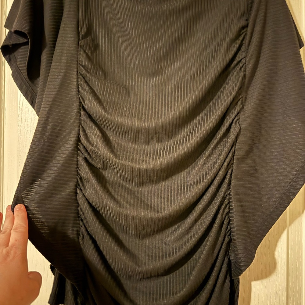 Daytrip Black Ruched Women's Blouse